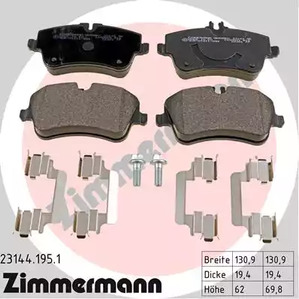 23144.195.1 ZIMMERMANN Колодки тормозные дисковые