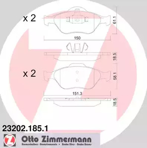 23202.185.1 ZIMMERMANN Тормозные колодки