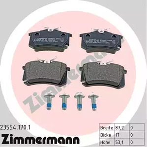 23554.170.1 ZIMMERMANN Колодки тормозные дисковые