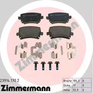 23914.170.2 ZIMMERMANN Колодки тормозные