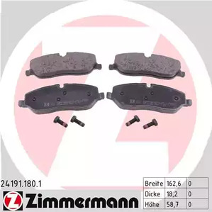 Колодки тормозные дисковые ZIMMERMANN 24191.180.1