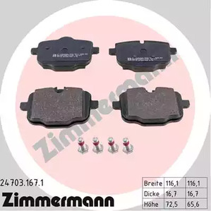 24703.167.1 ZIMMERMANN Колодки тормозные дисковые комплект