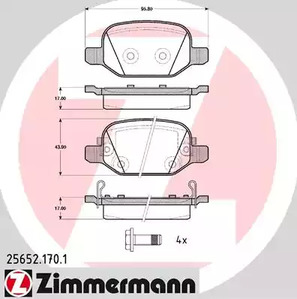 Тормозные колодки ZIMMERMANN 25652.170.1