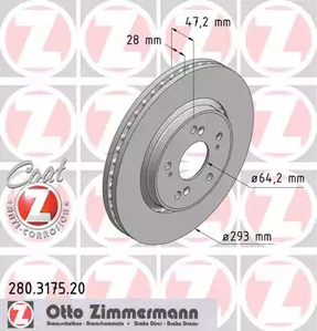 Тормозные диски ZIMMERMANN 280.3175.20