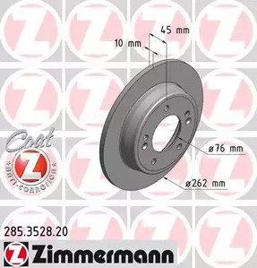 285.3528.20 ZIMMERMANN Тормозные диски