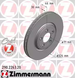 Тормозные диски ZIMMERMANN 290.2263.20
