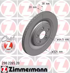 Тормозные диски ZIMMERMANN 290.2265.20