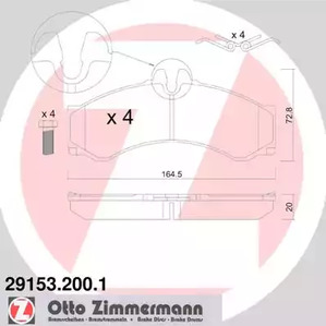 29153.200.1 ZIMMERMANN Колодки тормозные дисковые