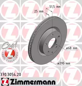 Тормозные диски ZIMMERMANN 370.3054.20