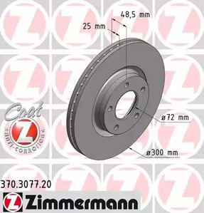 370.3077.20 ZIMMERMANN Тормозные диски