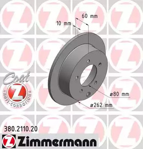 380.2110.20 ZIMMERMANN Тормозные диски