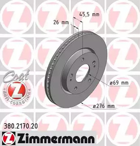 380.2170.20 ZIMMERMANN Тормозные диски