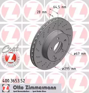 Тормозные диски ZIMMERMANN 400.3653.52