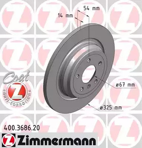 Тормозные диски ZIMMERMANN 400.3686.20