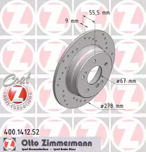 Тормозные диски ZIMMERMANN 400.1412.52