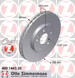 Тормозные диски ZIMMERMANN 400.1443.20