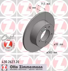 Тормозные диски ZIMMERMANN 430.2627.20