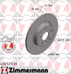 тормозные диски ZIMMERMANN 450.5211.20