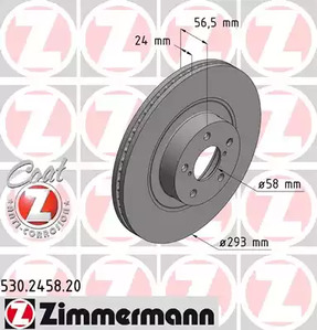 530.2458.20 ZIMMERMANN Тормозные диски