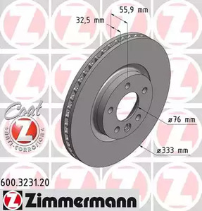 Тормозные диски ZIMMERMANN 600.3231.20