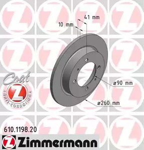 610.1198.20 ZIMMERMANN Тормозные диски