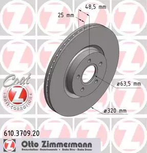 Тормозные диски ZIMMERMANN 610.3709.20