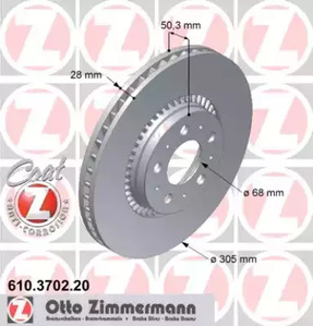 610.3702.20 ZIMMERMANN Диск тормозной