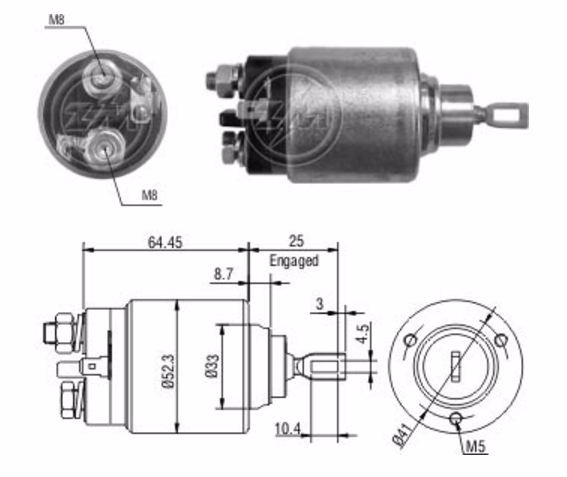 Реле втягивающее ZM ZM373
