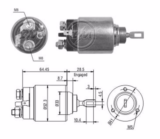 Реле втягивающее ZM ZM374