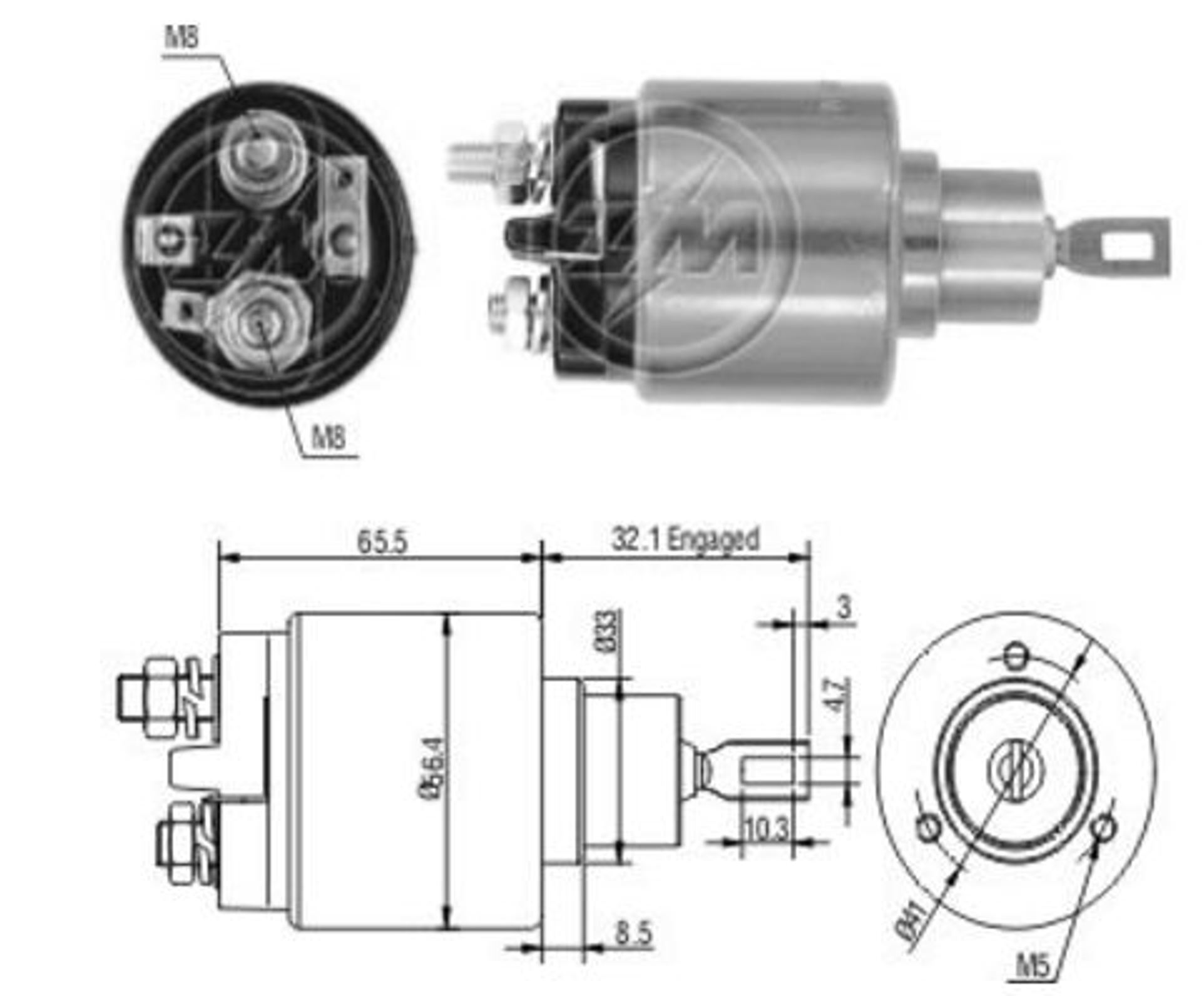 Реле втягивающее ZM ZM573