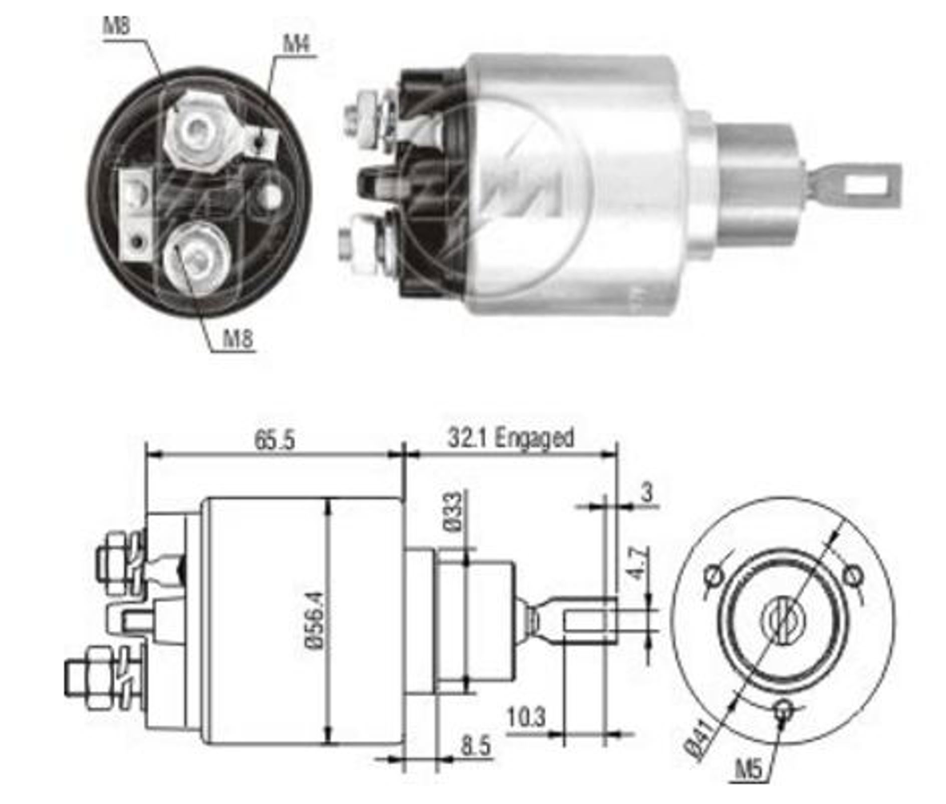 Реле втягивающее ZM ZM578