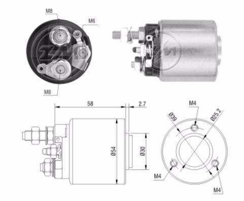 ZM590 ZM Реле втягивающее