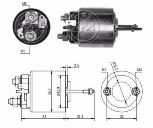 Реле втягивающее ZM ZM597