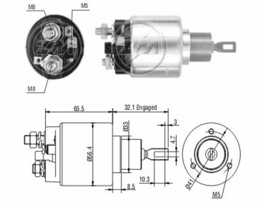 Реле втягивающее ZM ZM674