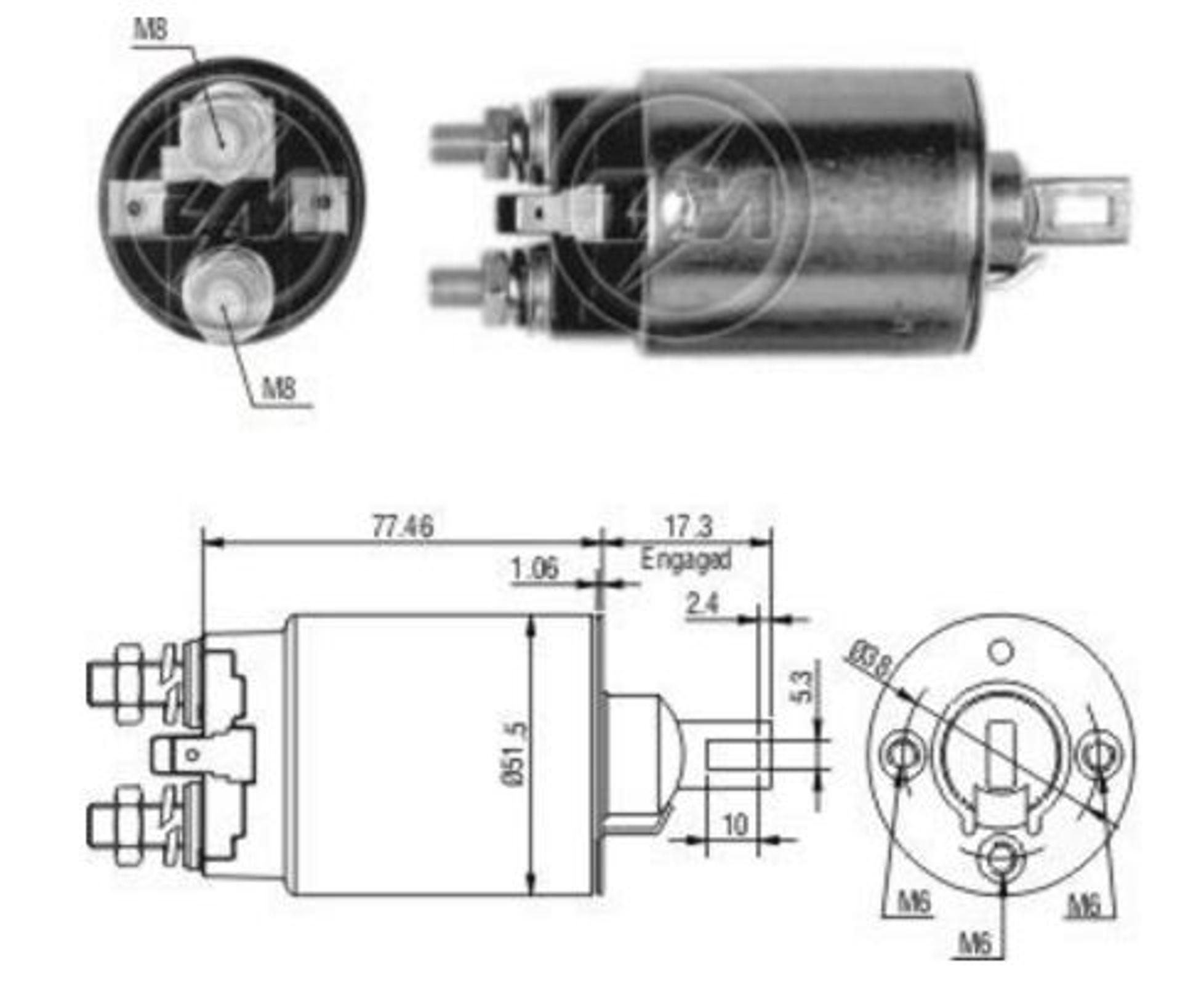 Реле втягивающее ZM ZM690