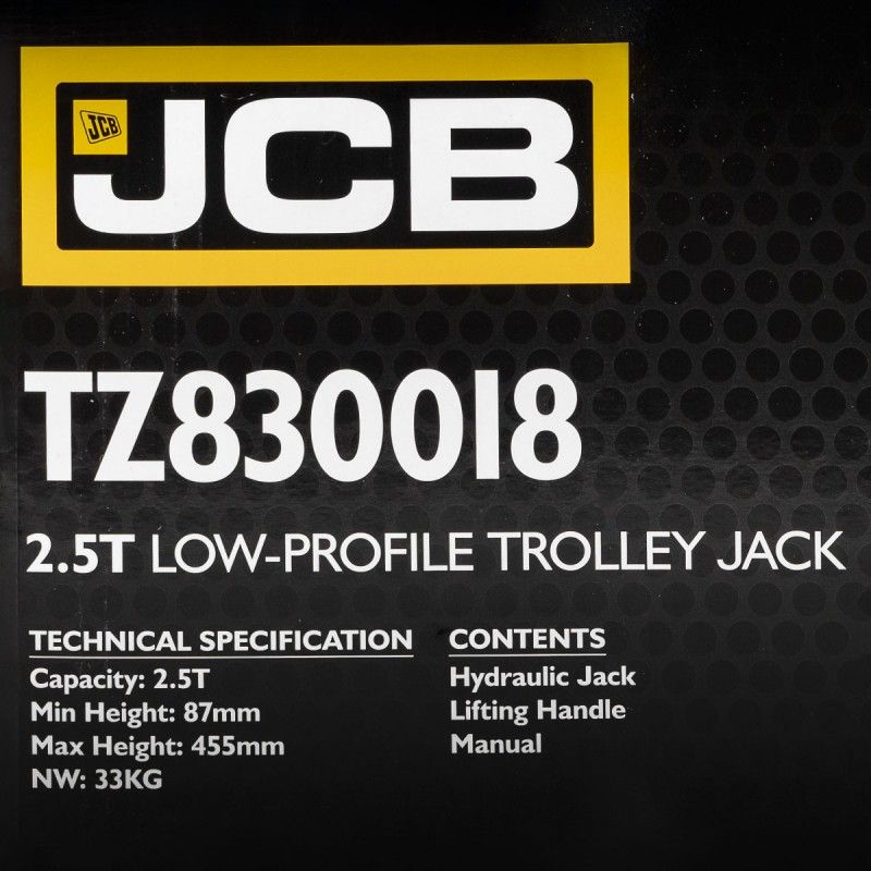 Фото 4 JCB-T830018 (TZ) JCB Домкрат подкатной гидравлический 2.5 т 87-455 мм