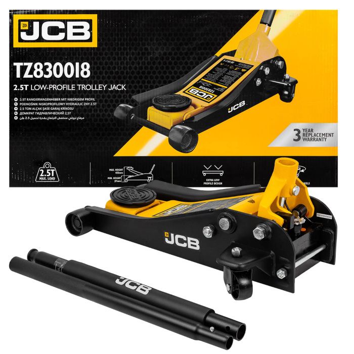 Домкрат подкатной гидравлический 2.5 т 87-455 мм JCB JCB-T830018 (TZ)