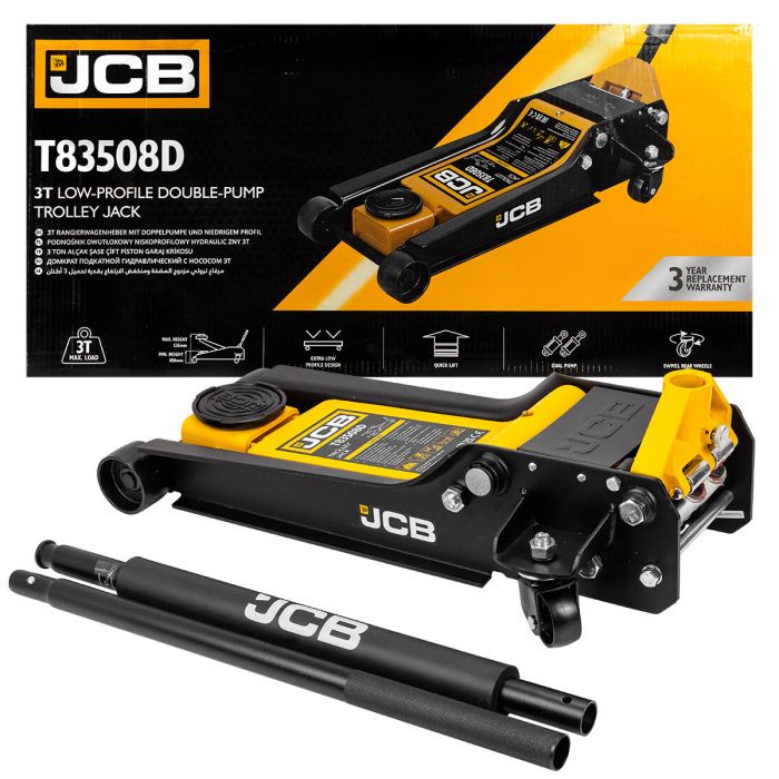 Домкрат подкатной гидравлический 3 т 100-535 мм JCB JCB-T83508 (D)