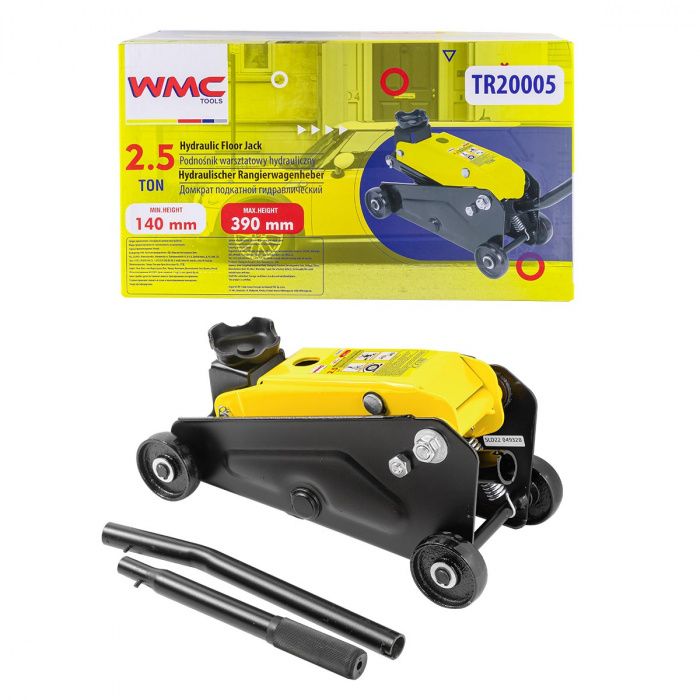 Домкрат подкатной гидравлический 2.5 т, 140-390 мм WMC TOOLS WMC-TR20005