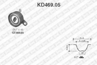 KD46905 SNR Комплект ГРМ