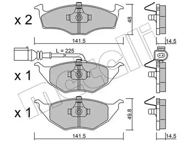 22-0345-1 METELLI Тормозные колодки