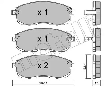 22-0404-0 METELLI Тормозные колодки