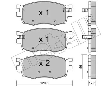 Тормозные колодки METELLI 22-0724-0