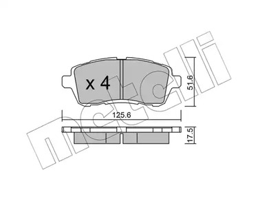 22-0793-2 METELLI Тормозные колодки