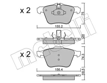 22-0835-0 METELLI Тормозные колодки