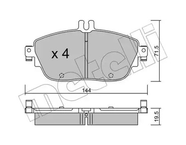 22-0965-0 METELLI Тормозные колодки