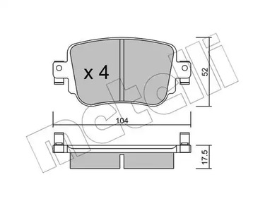 22-0980-0 METELLI Тормозные колодки