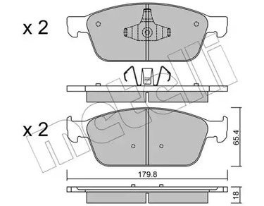 22-0989-0 METELLI Тормозные колодки