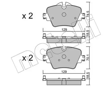 22-1037-0 METELLI Тормозные колодки