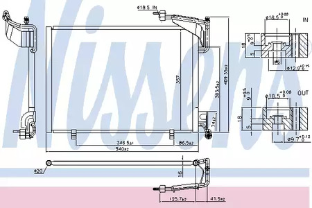 Радиатор кондиционера NISSENS 940528